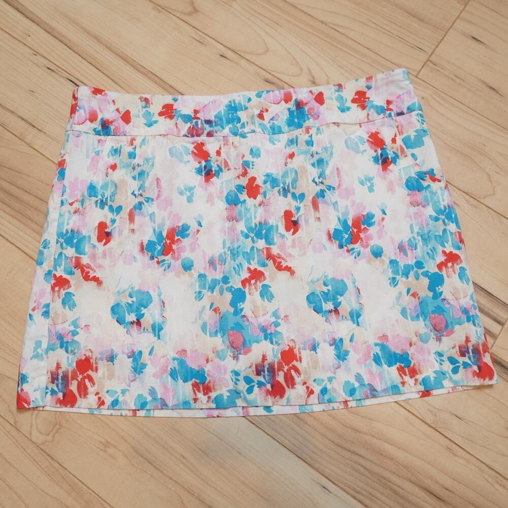 Zac & Rachel Watercolor Floral Print Skort Cottagecore XL